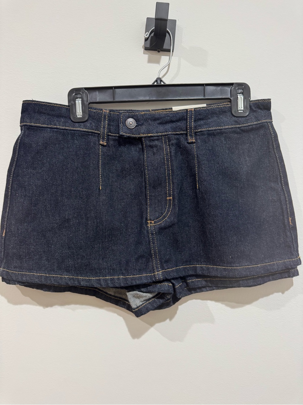 We The Free women’s Galvanting Dark Blue Mid rise Denim mini skort Sz28 NWT